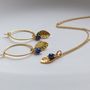 Lapis Lazuli And Leaf Jewellery Set, thumbnail 1 of 7