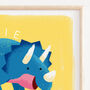 Personalised Dinosaur Name Print Featuring Triceratops, thumbnail 2 of 10
