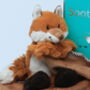Fox Toy Soother With Engraved Heart, thumbnail 3 of 5