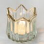 Glass T Light Holder With Gold Star Top, thumbnail 3 of 4