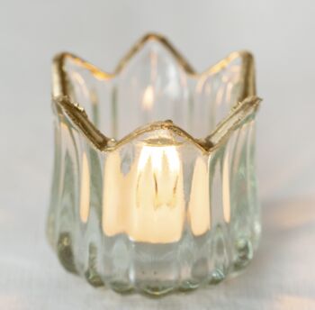 Glass T Light Holder With Gold Star Top, 3 of 4