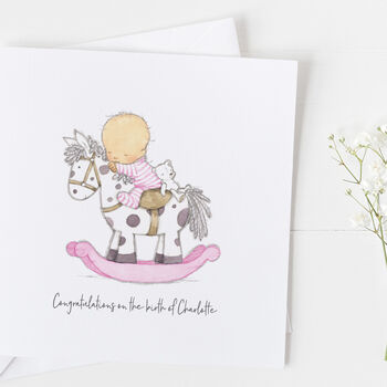 New Baby Card For Girls, Christening Card Girls ..3v8a, 2 of 6