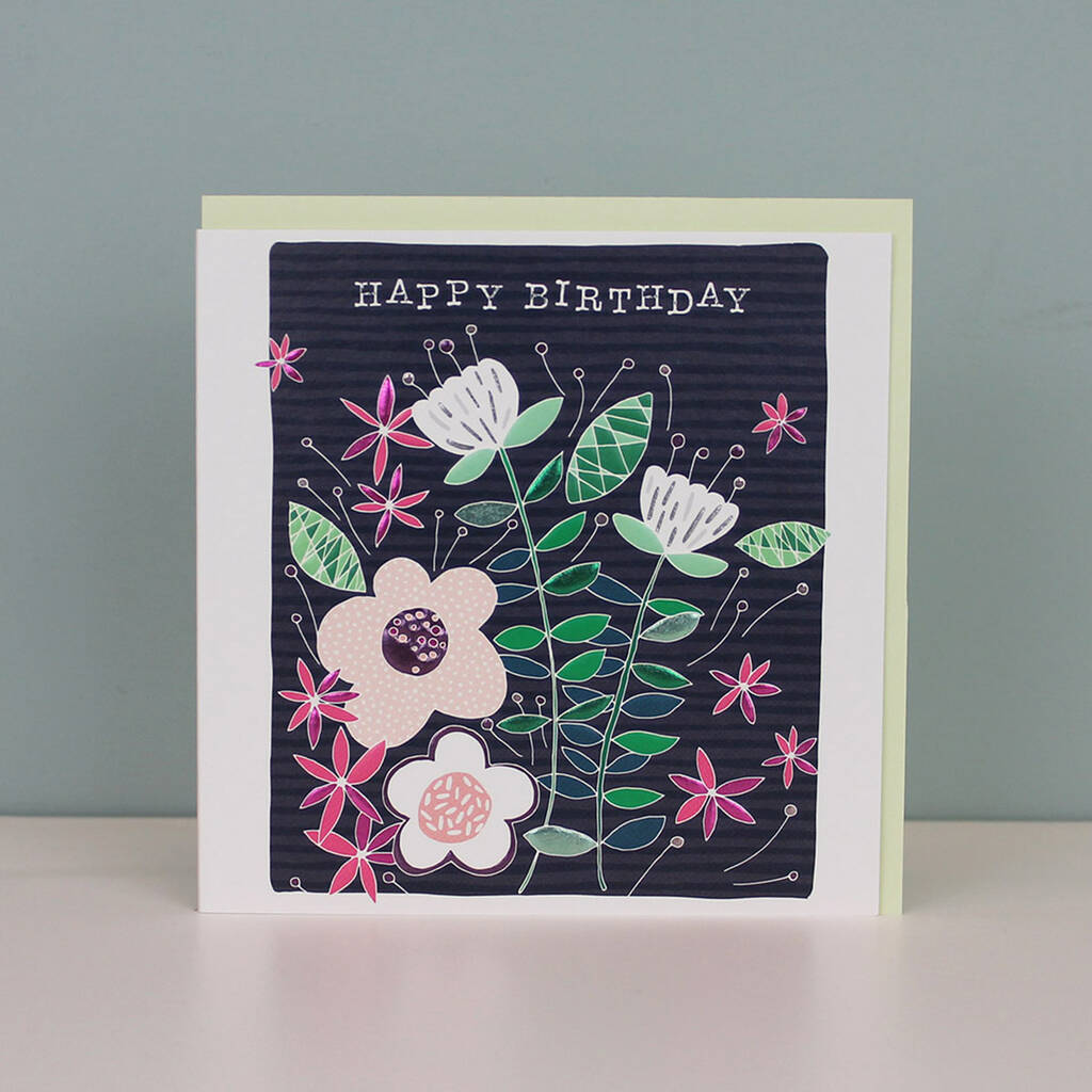 Pack Of Five Botanical Birthday Cards, 1 of 5