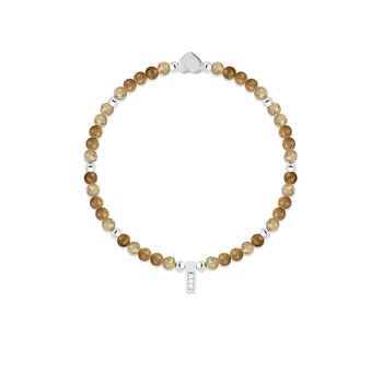 Picture Jasper And Silver Beads Healing Crystals Bracelet, 3 of 6