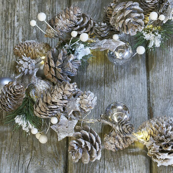 Christmas Pine Cone And Bauble Light Garland, 3 of 3