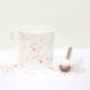 Orange Paint Splatter Bone China Mug, thumbnail 7 of 11
