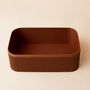 Set Of Three Fluted Brown Storage Baskets, thumbnail 3 of 4