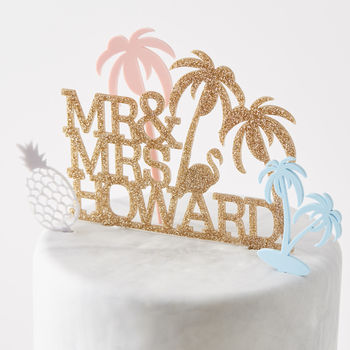 Tropical Personalised Cake Topper, 5 of 8