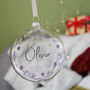Personalised Snowflake Glass Christmas Bauble, thumbnail 6 of 10