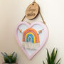 Personalised Heart Nursery Sign New Baby Gift, thumbnail 2 of 5