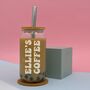 Personalised Name Iced Coffee/Bubble Tea Cup With Straw, thumbnail 1 of 5