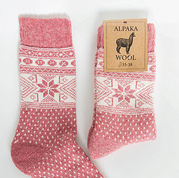Alpaca Wool Socks Christmas Gift Limited Edition, 5 of 8