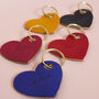 Leather Anniversary Personalised Heart Keyring, thumbnail 6 of 8