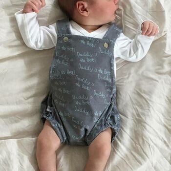 'Mummy Is The Best' Print Baby Bubble Romper, 7 of 11