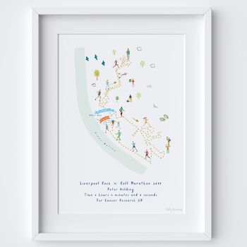 Liverpool Marathon Route Map Personalised Print, 2 of 3