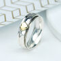 Sterling Silver Spinning Ring Mia Heart, thumbnail 1 of 8