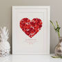 Love Heart Valentines Or Wedding Personalised Print, thumbnail 1 of 6