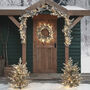 LED Outdoor Snowy Christmas Wreath Garland And Trees, thumbnail 1 of 4