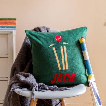 Cricket Personalised Cushion, 2 of 5