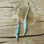 Abalone Long Curve Earrings, thumbnail 1 of 8