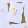 Stitched Flower Card For Mum, thumbnail 1 of 2