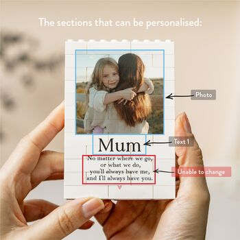 Personalised Mum Photo Block Keepsake, 'Always Have You' Birthday And Mother's Day Gift, 4 of 12