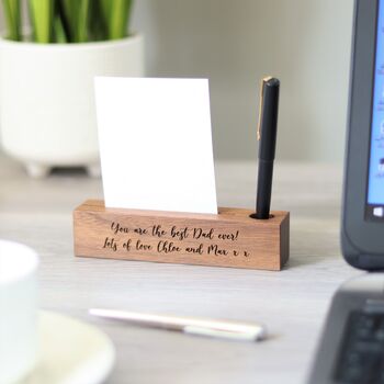 Personalised Wooden Pen Holder Desk Tidy With Photo Print Option, 5 of 8