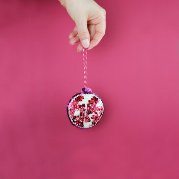 Perfect Pomegranate Sequin Hanging Decoration, 5 of 5