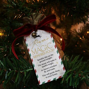 Personalised Magic Reindeer Food Kids Christmas Eve Box Stocking Filler Wildlife Safe, 5 of 9