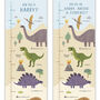 Personalised Dinosaur Landscape Height Chart, thumbnail 4 of 7