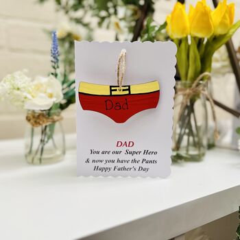 Personalised Father's Day Funny Pants Card, 6 of 7