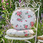 Set Of Two Round Country Rose Seat Pads With Ties, thumbnail 1 of 6