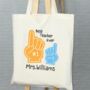 Number One Teacher Personalised Teacher Tote Bag, thumbnail 1 of 2