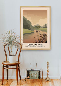 Dedham Vale Aonb Travel Poster Art Print, 5 of 8