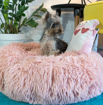 Pink Anxiety Reducing Plush Bed With Plush Pig Toy, 2 of 6