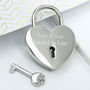 Personalised Silver Plated Lovers Padlock, thumbnail 4 of 10