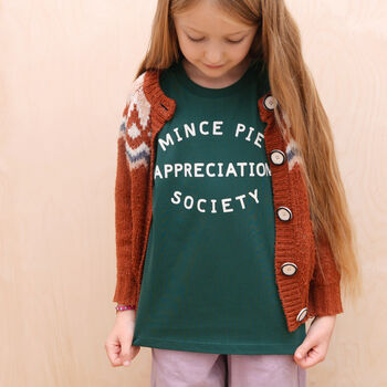 'Mince Pie Appreciation Society' Kid's T Shirt, 3 of 6