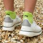 Block Stripe And Neon Organic Women's Trainer Socks, thumbnail 4 of 8