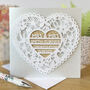 Personalised Wedding Day Papercut Heart Card, thumbnail 2 of 6