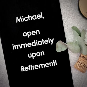 Personalised Retirement Cotton Bottle Bag, 2 of 3