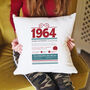 Personalised 60th Birthday Gift 1964 Cushion, thumbnail 9 of 9