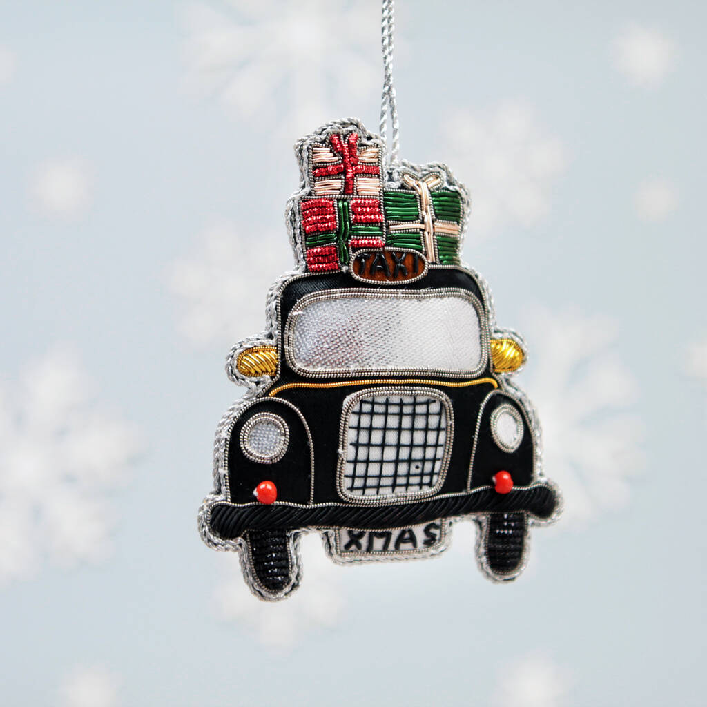 Zari Embroidery London Taxi Christmas Tree Decoration By Postbox Party