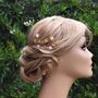 Set Of Two Floral Bridal Hair Pins, thumbnail 7 of 13