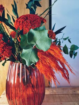 Burnt Orange Dried Flower Bouquet, 4 of 5