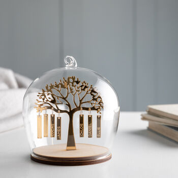 Personalised Anniversary Family Tree Dome Decoration, 2 of 11
