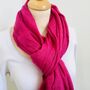 Raspberry Pink Super Soft Scarf, thumbnail 4 of 5