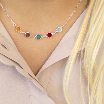 Family Birthstone Link Necklace, 11 of 12