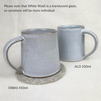 Fair Trade Handmade Glazed Stoneware Large Conical Mug, 7 of 12