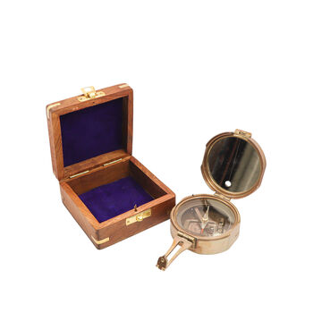 Brunton Compass With Wooden Box, 2 of 8