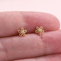 'One Must Have' Sterling Silver Little Flower Earrings, thumbnail 6 of 7